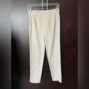 Talbots Stretch Side Zip Ivory Khaki Tapered Slimming Pant Women’s Size 4